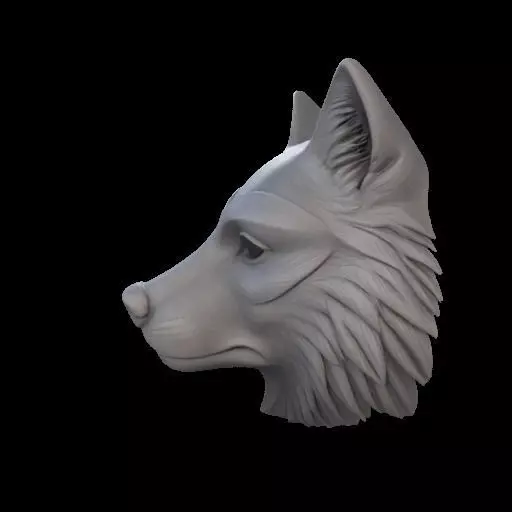Realistic Wolf Mask 3D print model_17