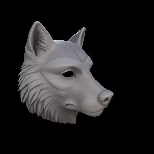 Realistic Wolf Mask 3D print model_25