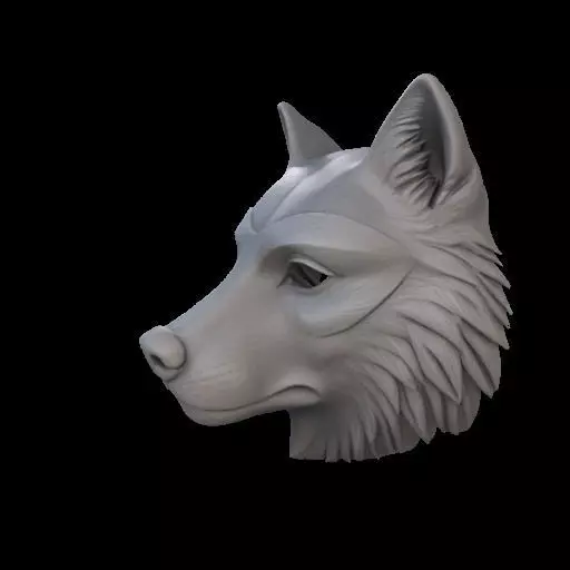 Realistic Wolf Mask 3D print model_19