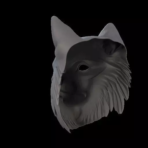 Realistic Wolf Mask 3D print model_11