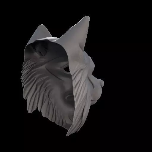 Realistic Wolf Mask 3D print model_4