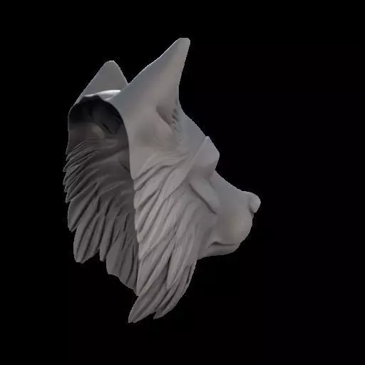 Realistic Wolf Mask 3D print model_3