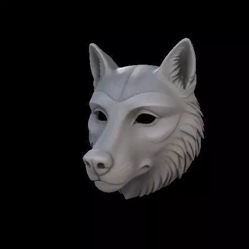 Realistic Wolf Mask 3D print model_22
