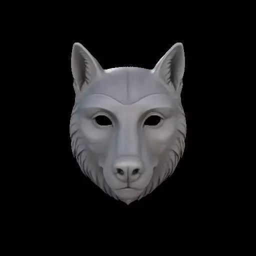 Realistic Wolf Mask 3D print model_1