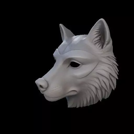 Realistic Wolf Mask 3D print model_20