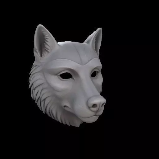 Realistic Wolf Mask 3D print model_13