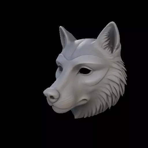 Realistic Wolf Mask 3D print model_21