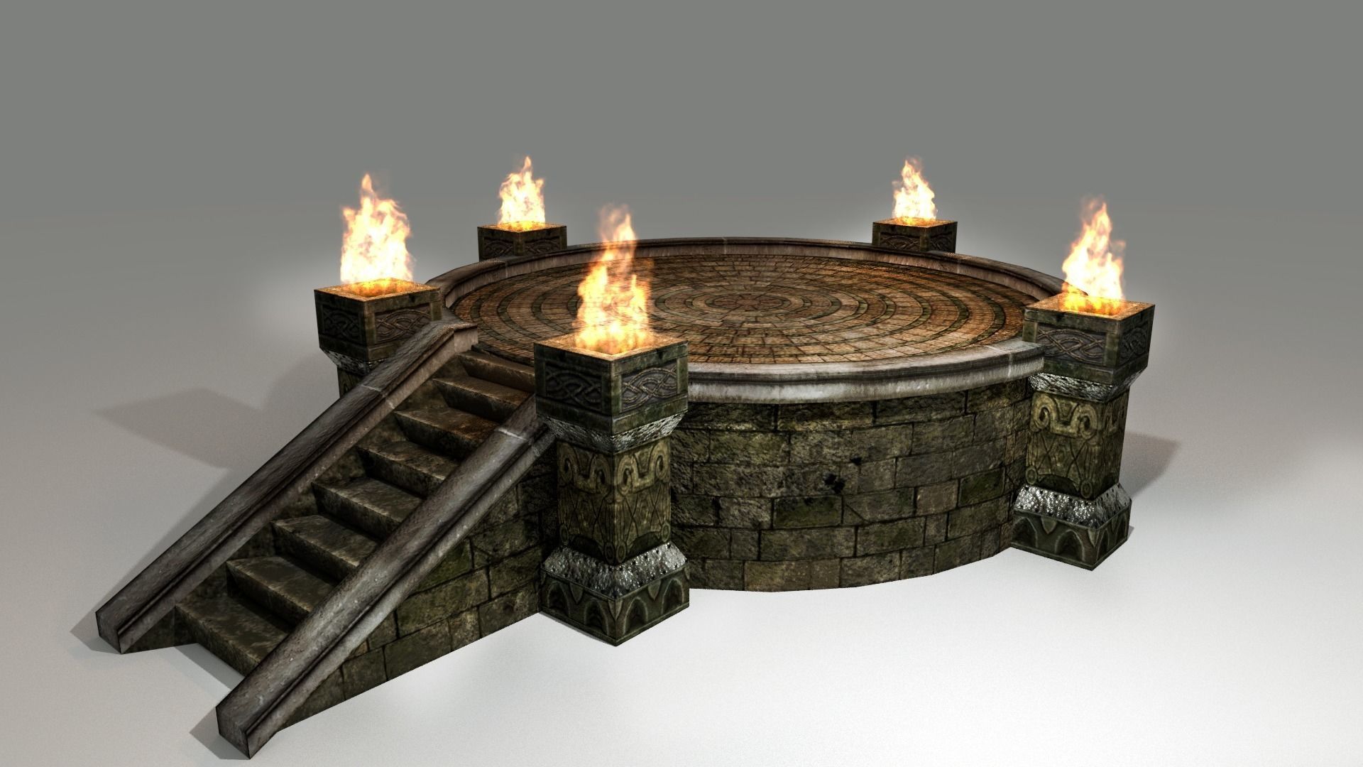 Medieval Shrine Low-poly 3D model_0