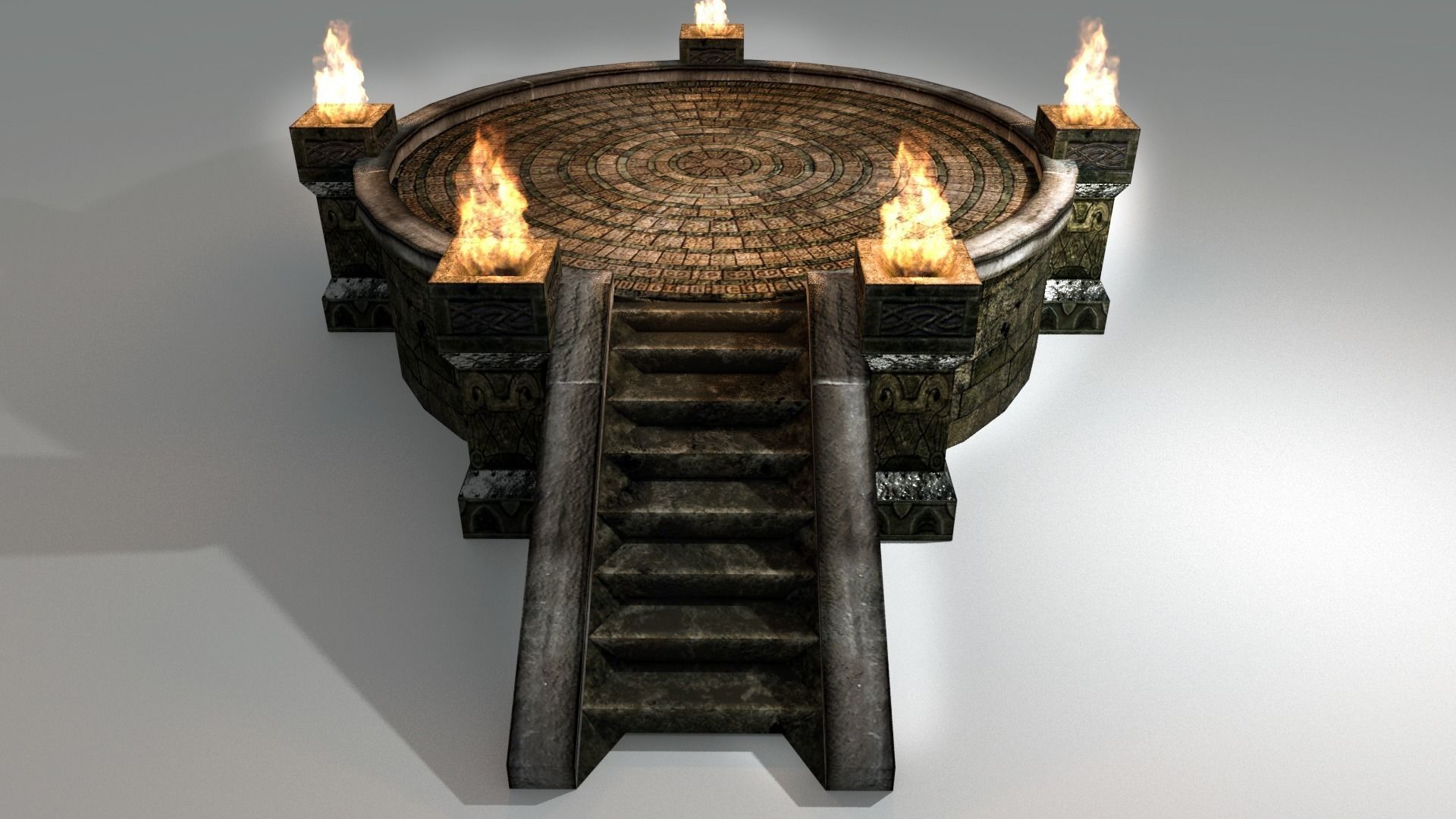 Medieval Shrine Low-poly 3D model_1