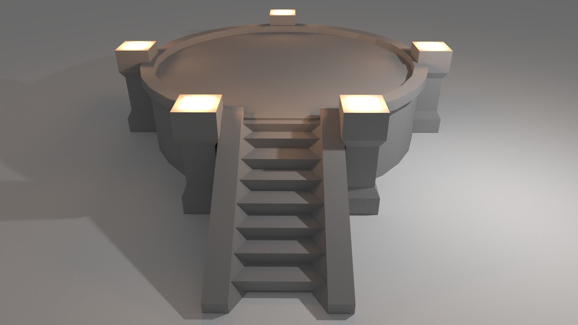 Medieval Shrine Low-poly 3D model_3