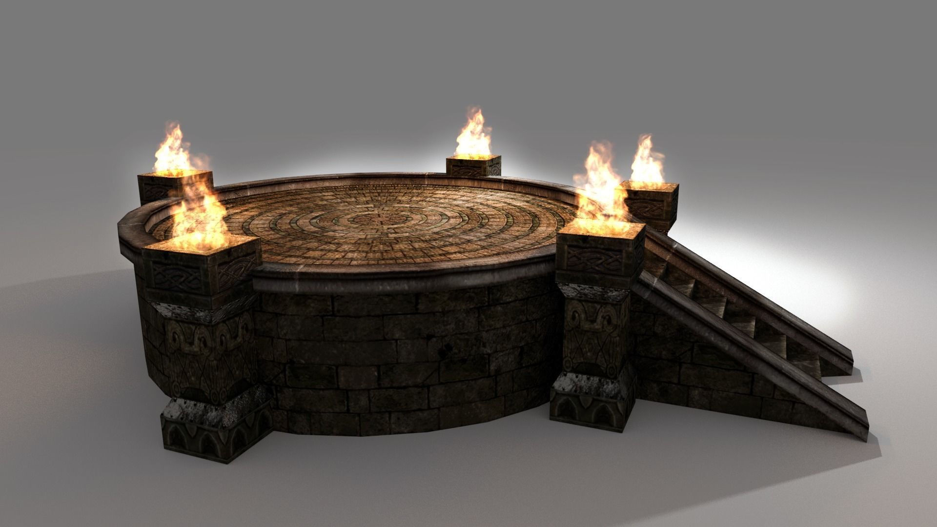 Medieval Shrine Low-poly 3D model_2