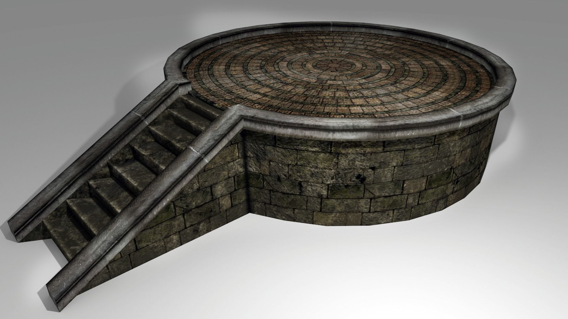 Medieval Shrine Low-poly 3D model_5