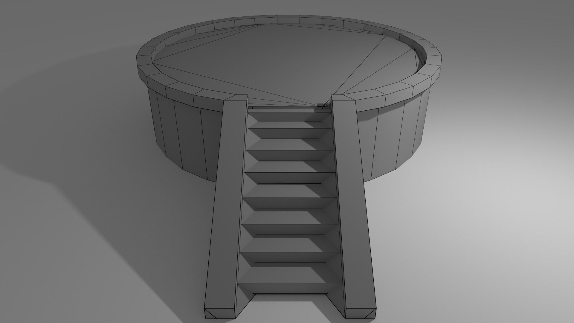 Medieval Shrine Low-poly 3D model_9