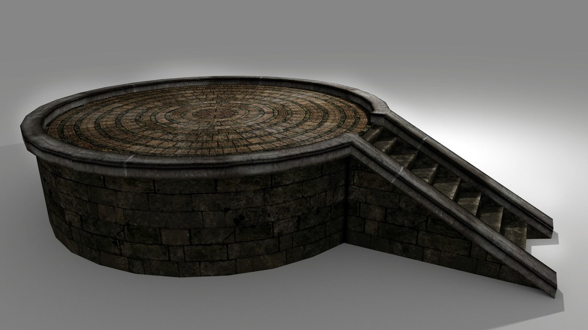 Medieval Shrine Low-poly 3D model_7