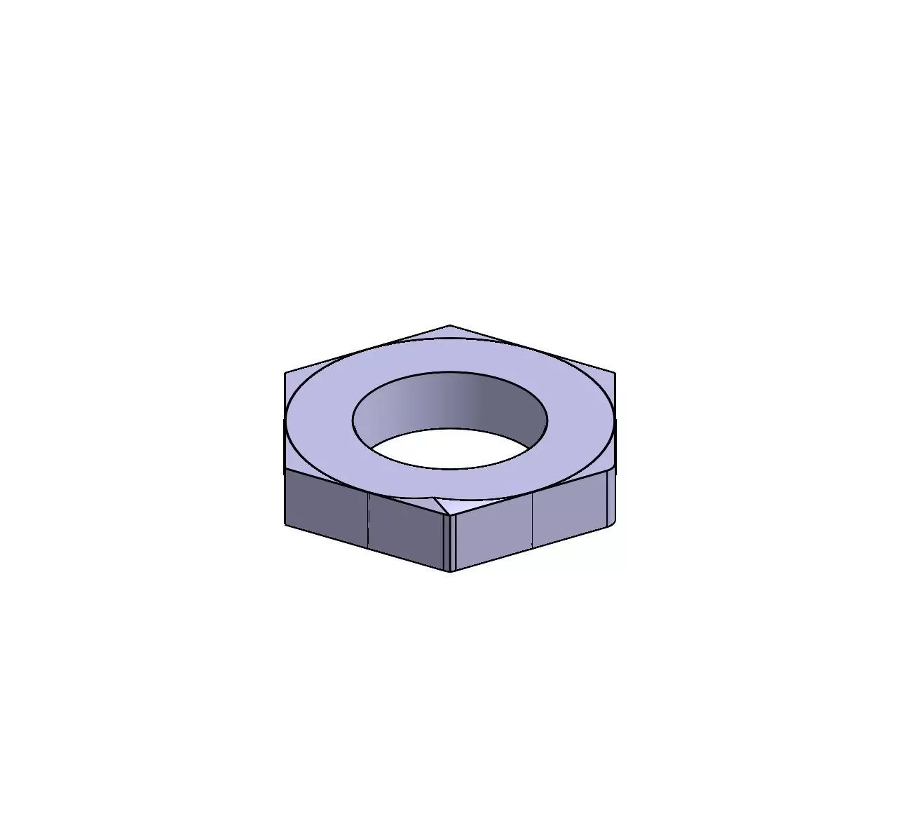 Free Hex Nut 3D Model Standard Metal Fastener Free 3D model