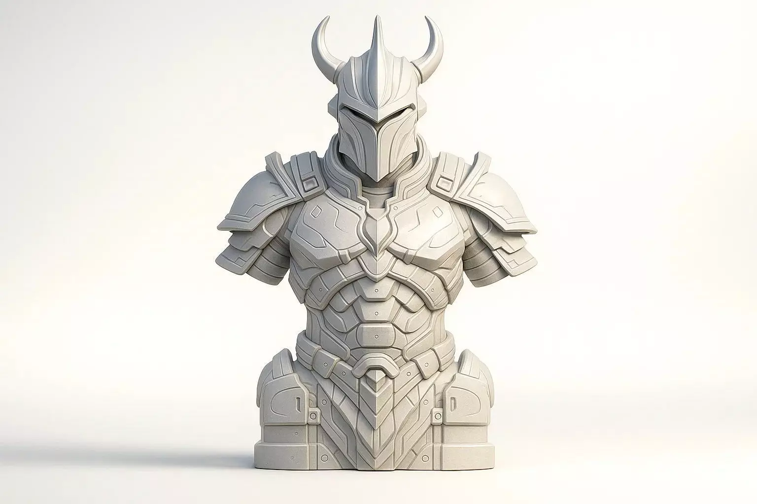 Armored Warrior Bust 3D print model