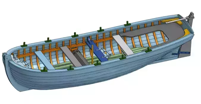 HMB Endeavour - Longboat 20 foot 3D print model