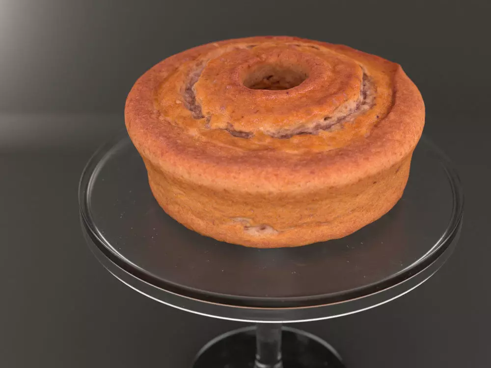 Cake - Walnut 3D model_0