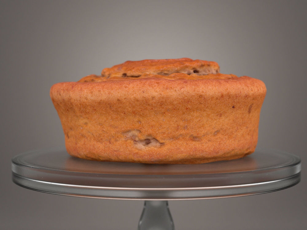 Cake - Walnut 3D model_2