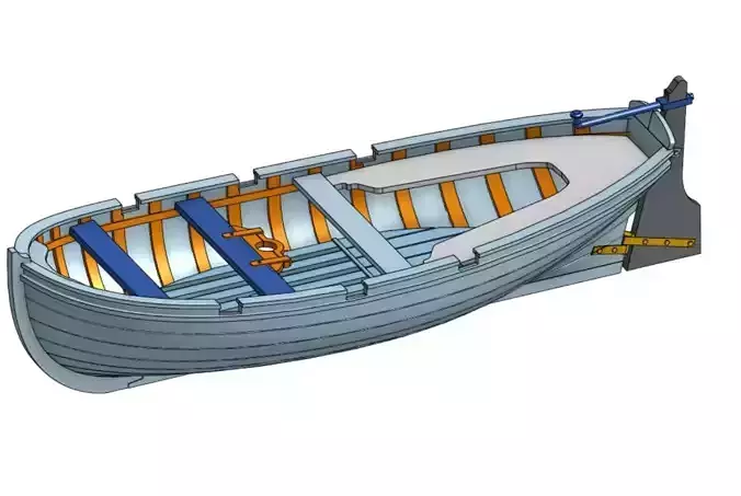 HMB Endeavour - Yawl 15 foot 3D print model