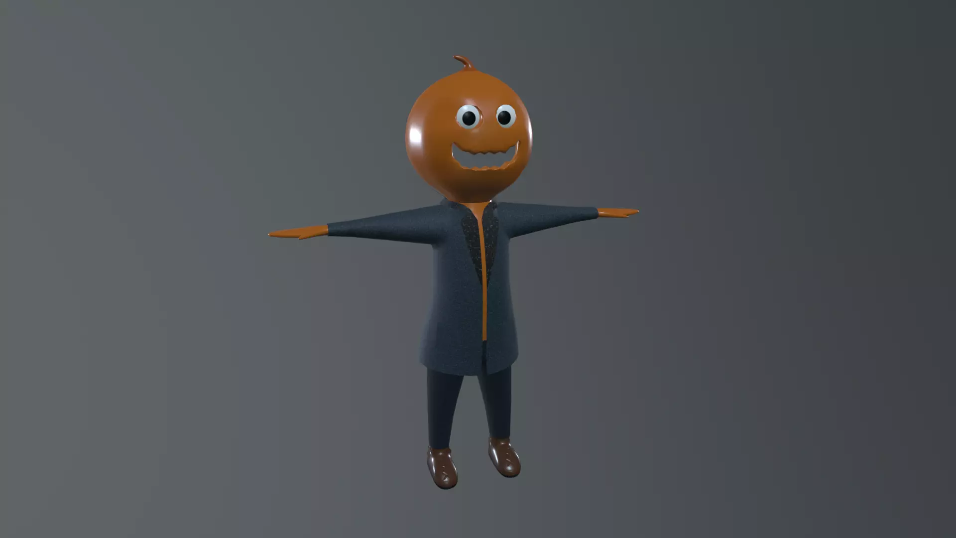 Halloween character Low-poly 3D model_0