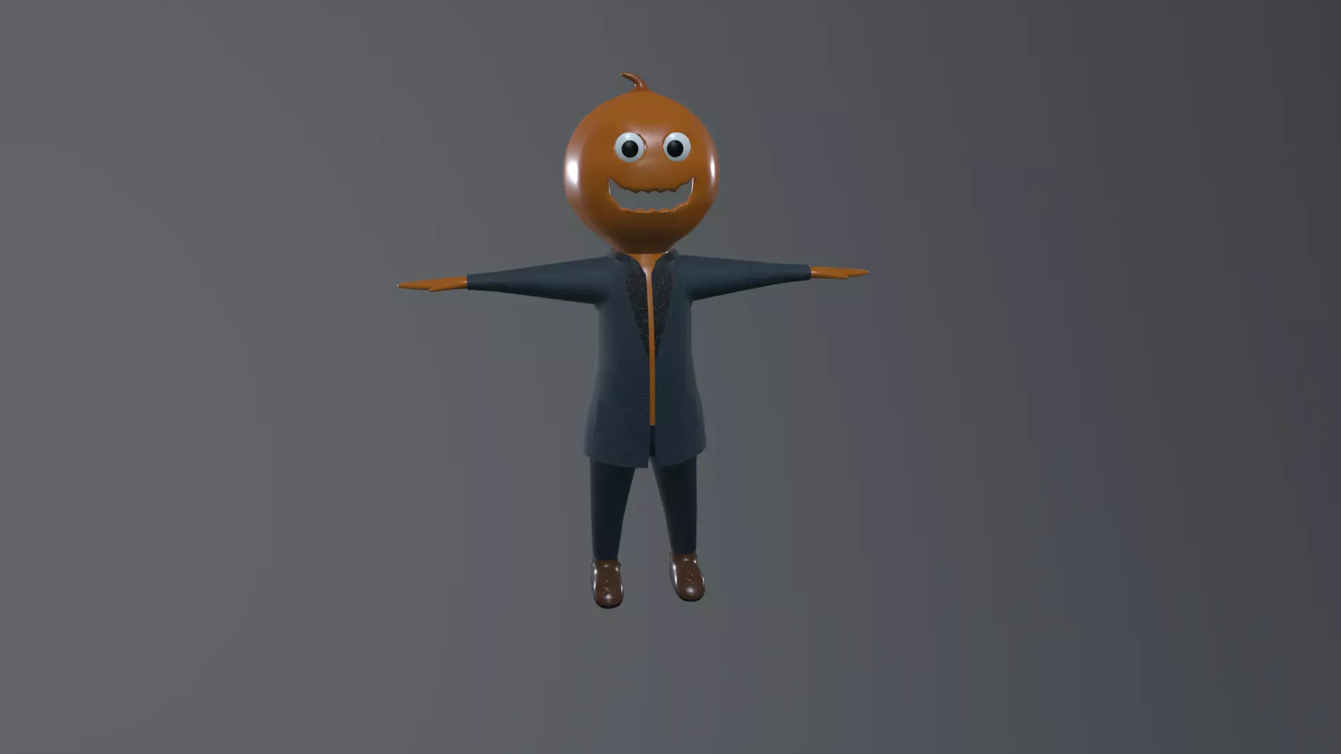 Halloween character Low-poly 3D model_1