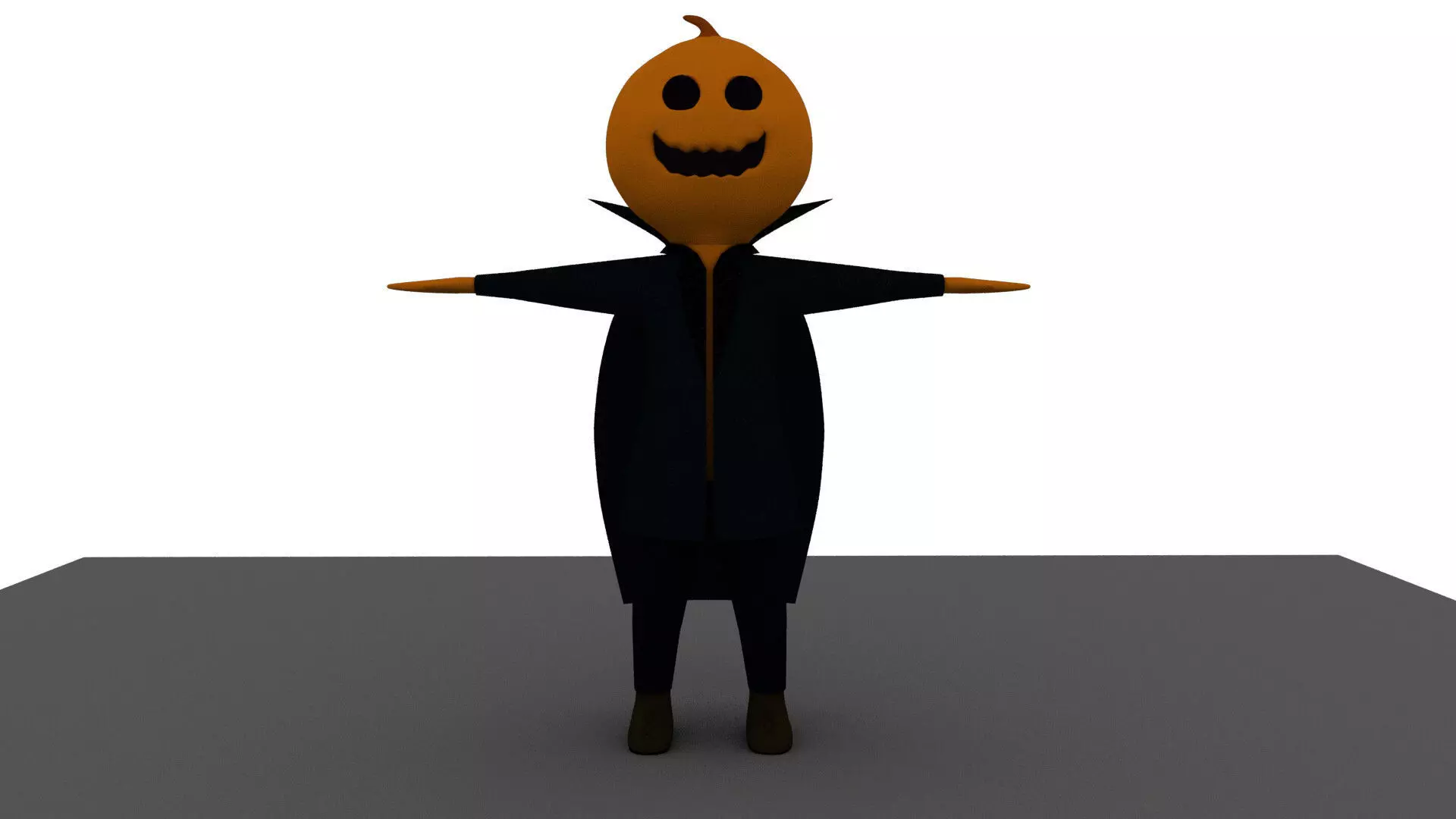 Halloween character Low-poly 3D model_3
