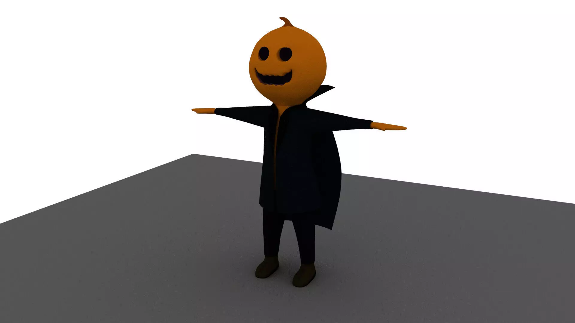 Halloween character Low-poly 3D model_4
