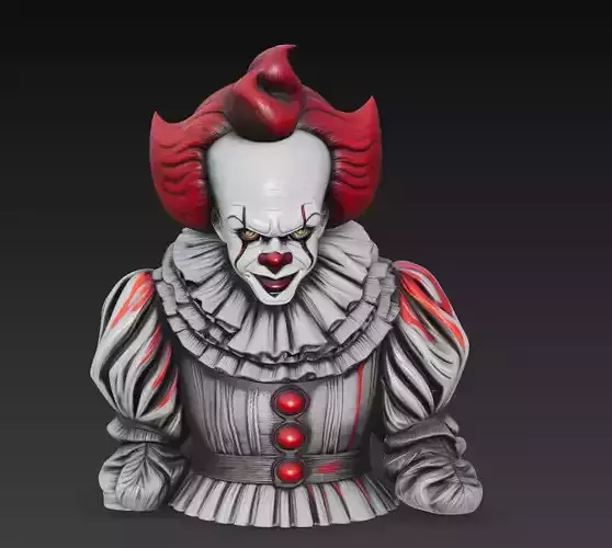 Creepy Clown Bust - Stylized Horror 3D Model 3D print model Creepy Clown Bust - Stylized Horror 3D Model 3D print model