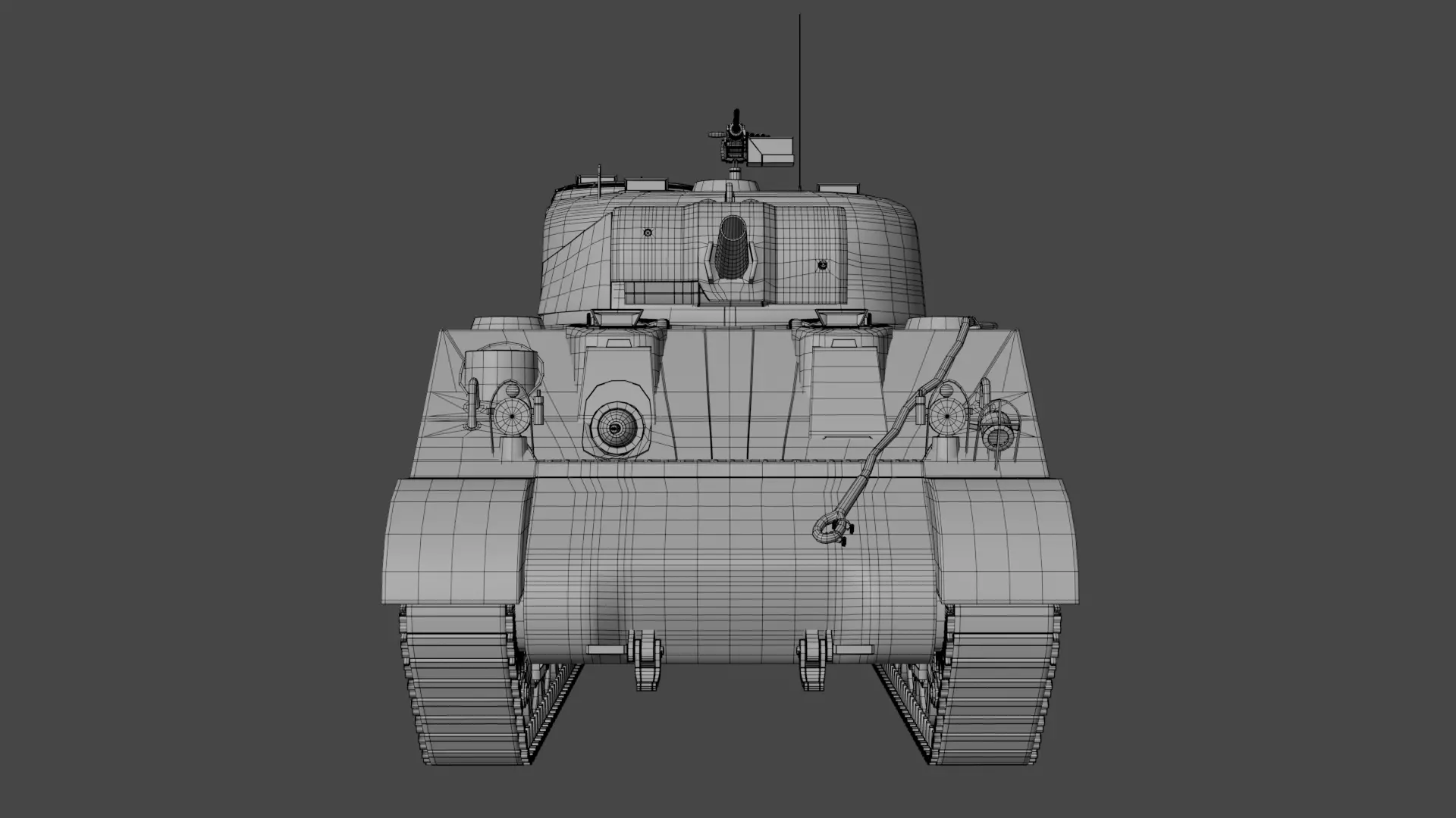 M4 Sherman Low-poly 3D model_28
