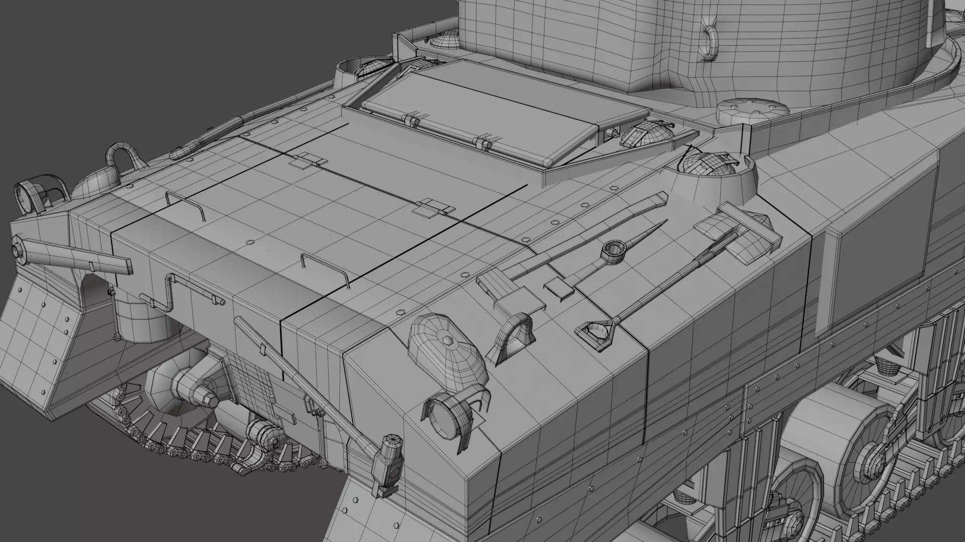 M4 Sherman Low-poly 3D model_32