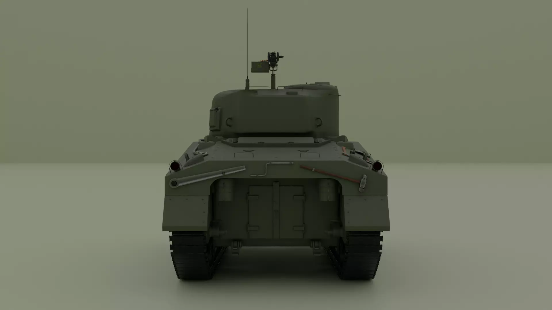 M4 Sherman Low-poly 3D model_5