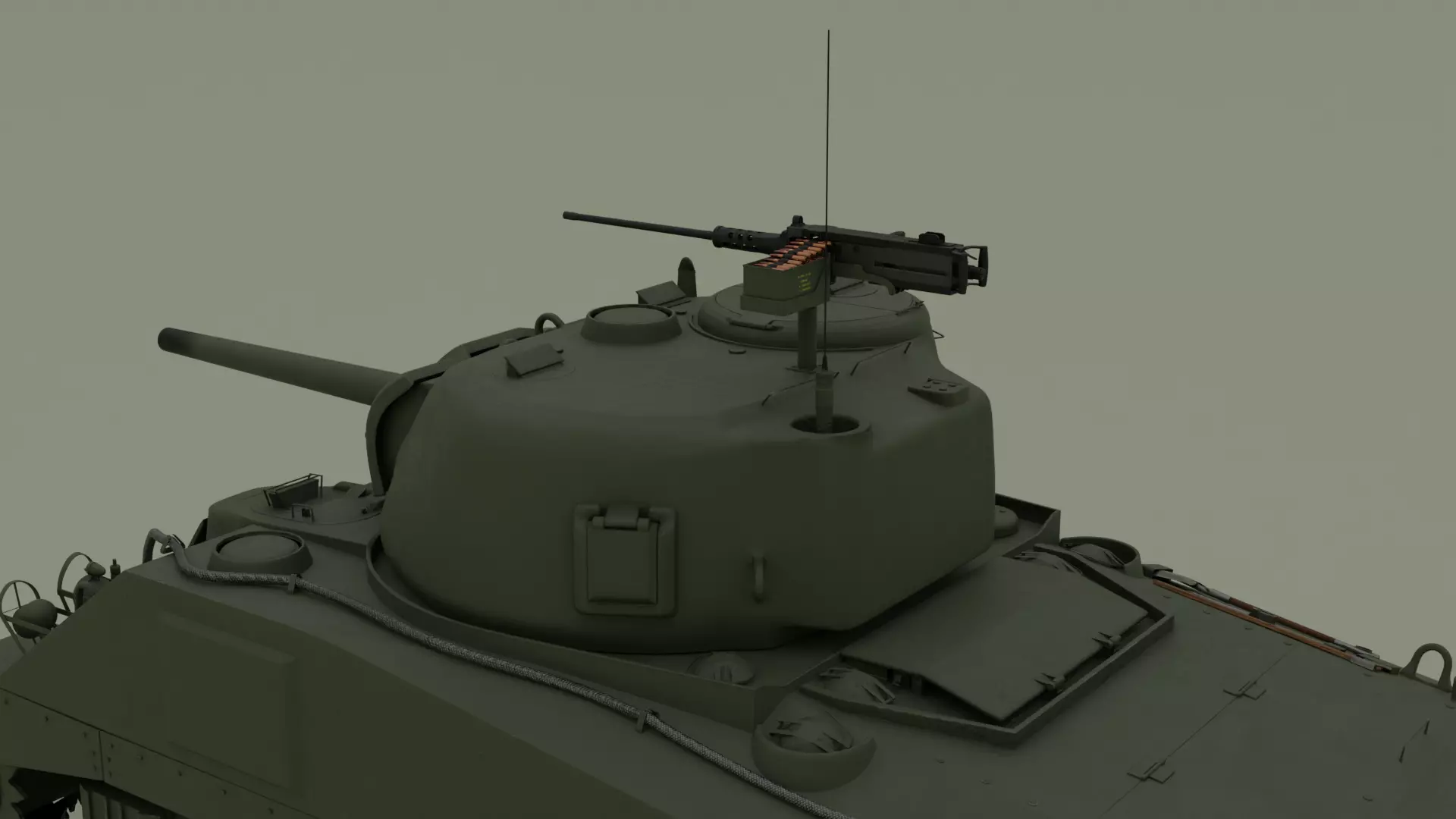 M4 Sherman Low-poly 3D model_10