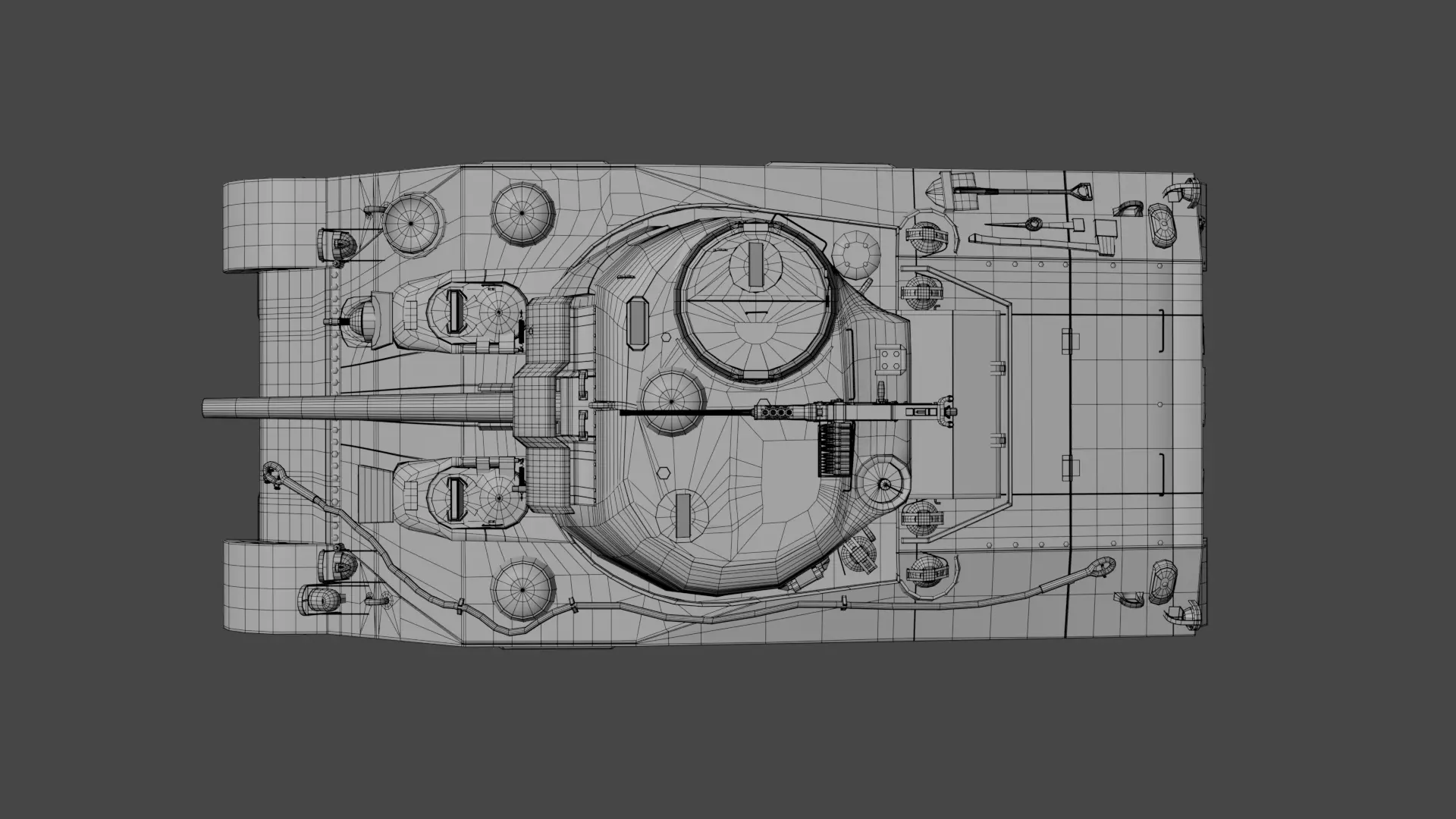 M4 Sherman Low-poly 3D model_26