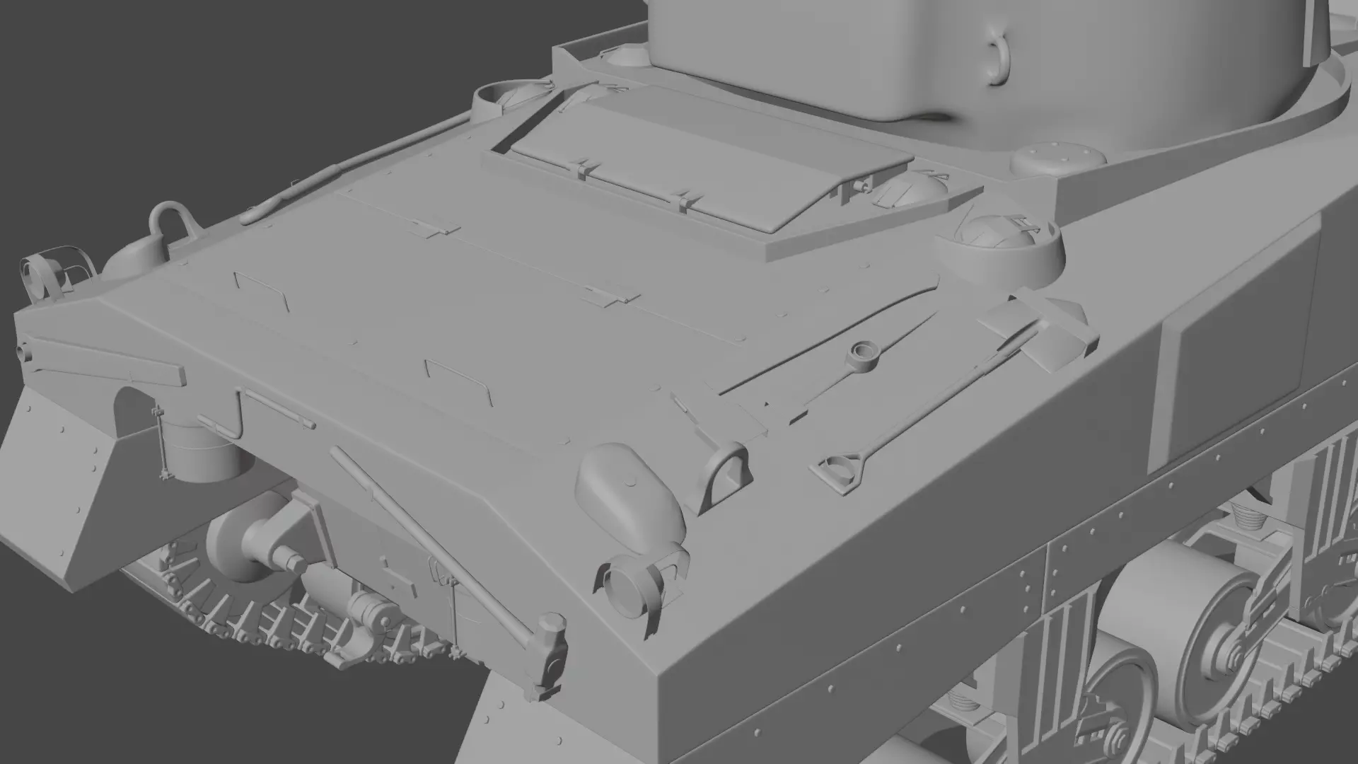 M4 Sherman Low-poly 3D model_20