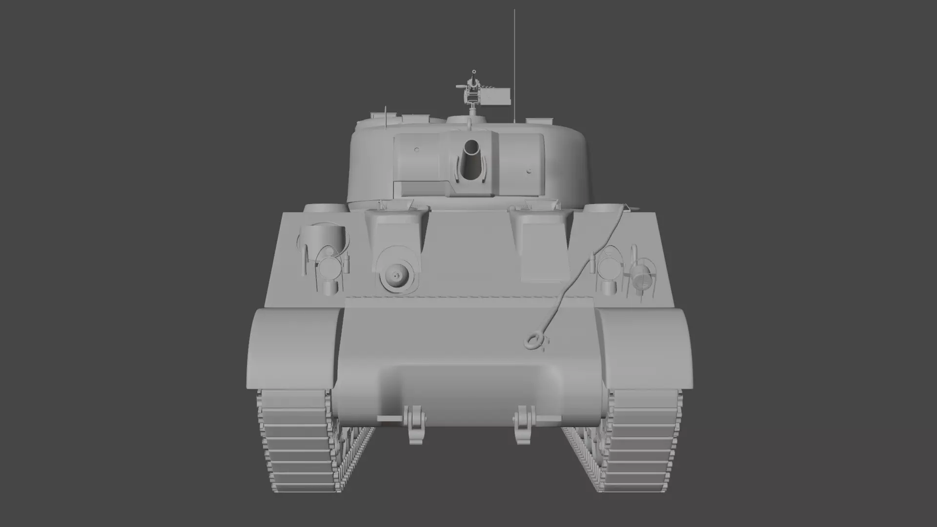 M4 Sherman Low-poly 3D model_16