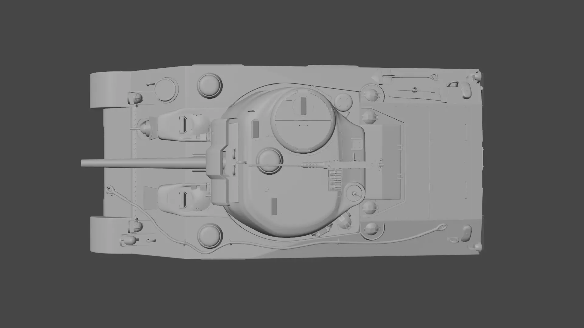M4 Sherman Low-poly 3D model_14