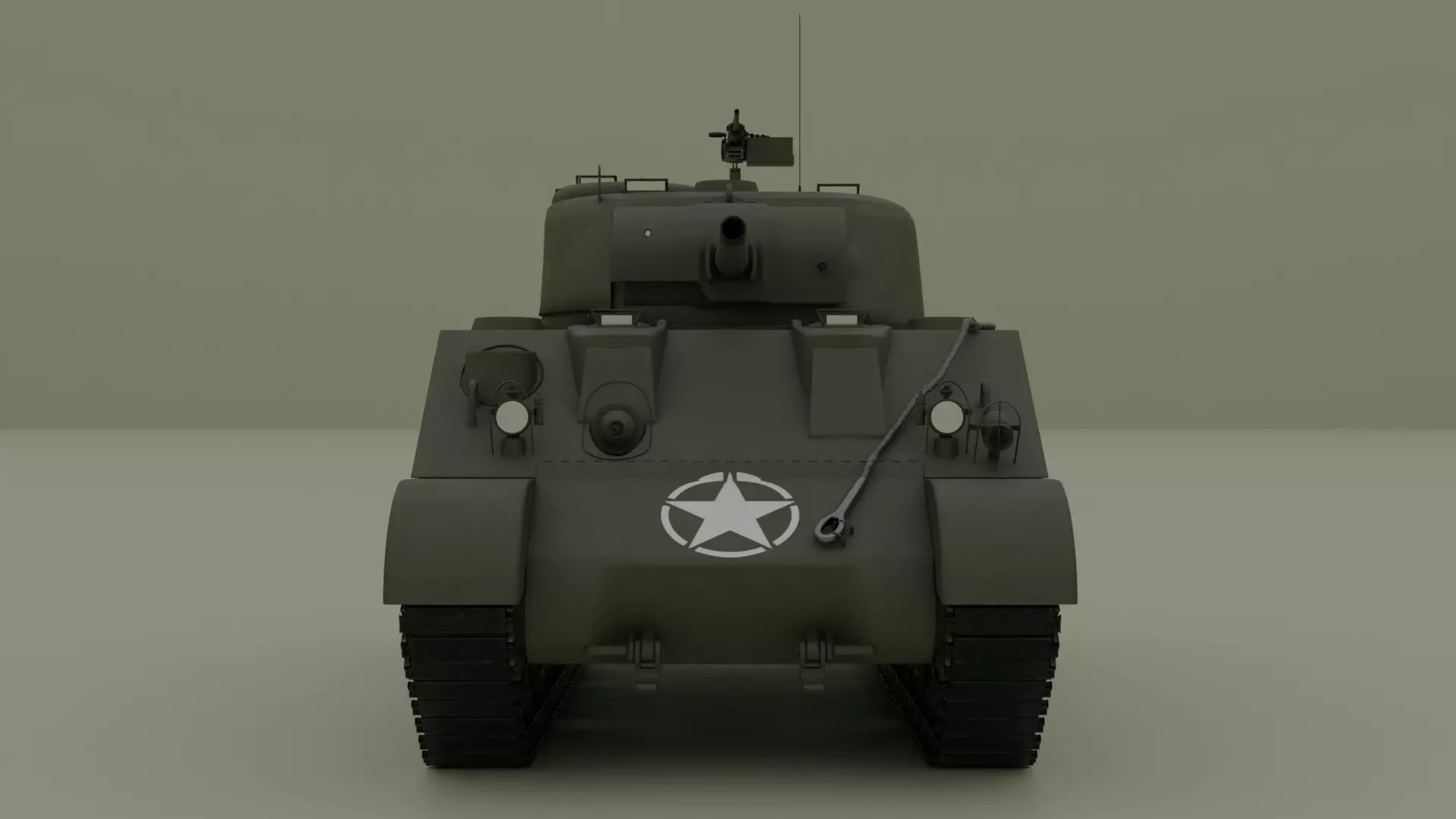 M4 Sherman Low-poly 3D model_4