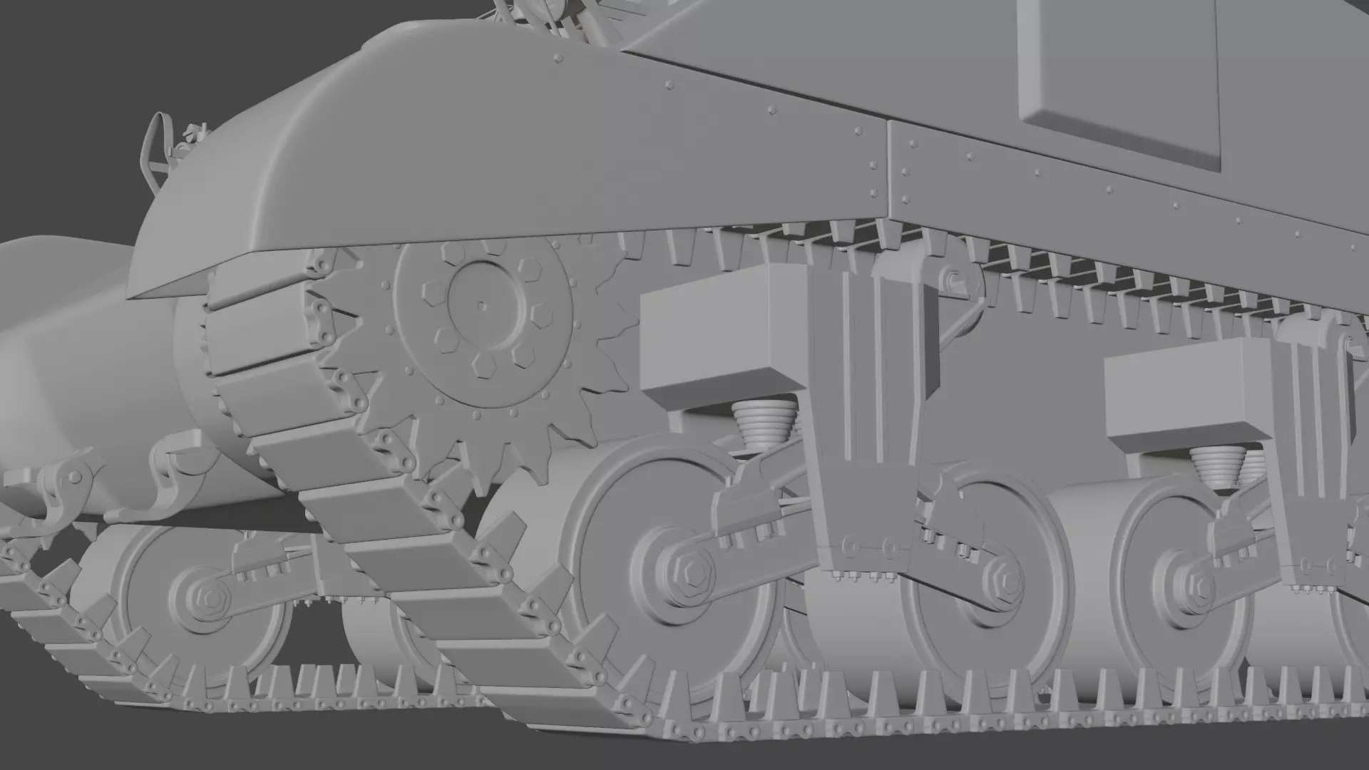 M4 Sherman Low-poly 3D model_18