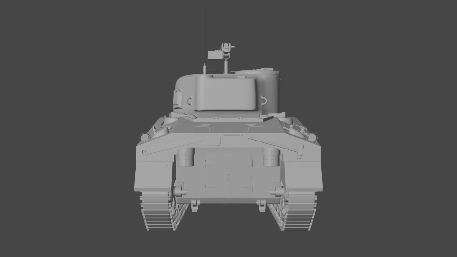 M4 Sherman Low-poly 3D model_17