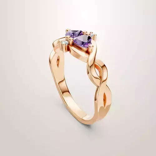 Heart Shaped Two Stone Engagement Ring  28