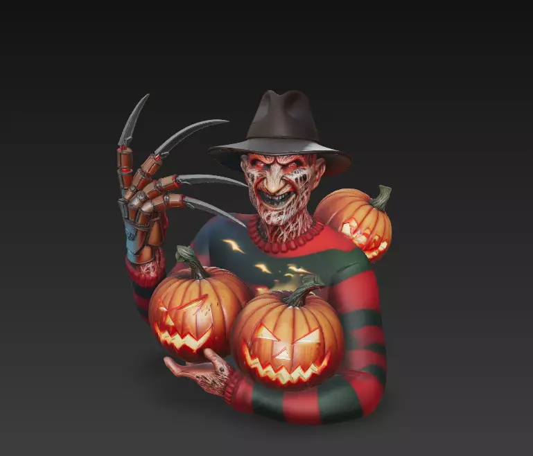 Stylized Nightmare Slayer - Halloween 3D Model 3D print model_6
