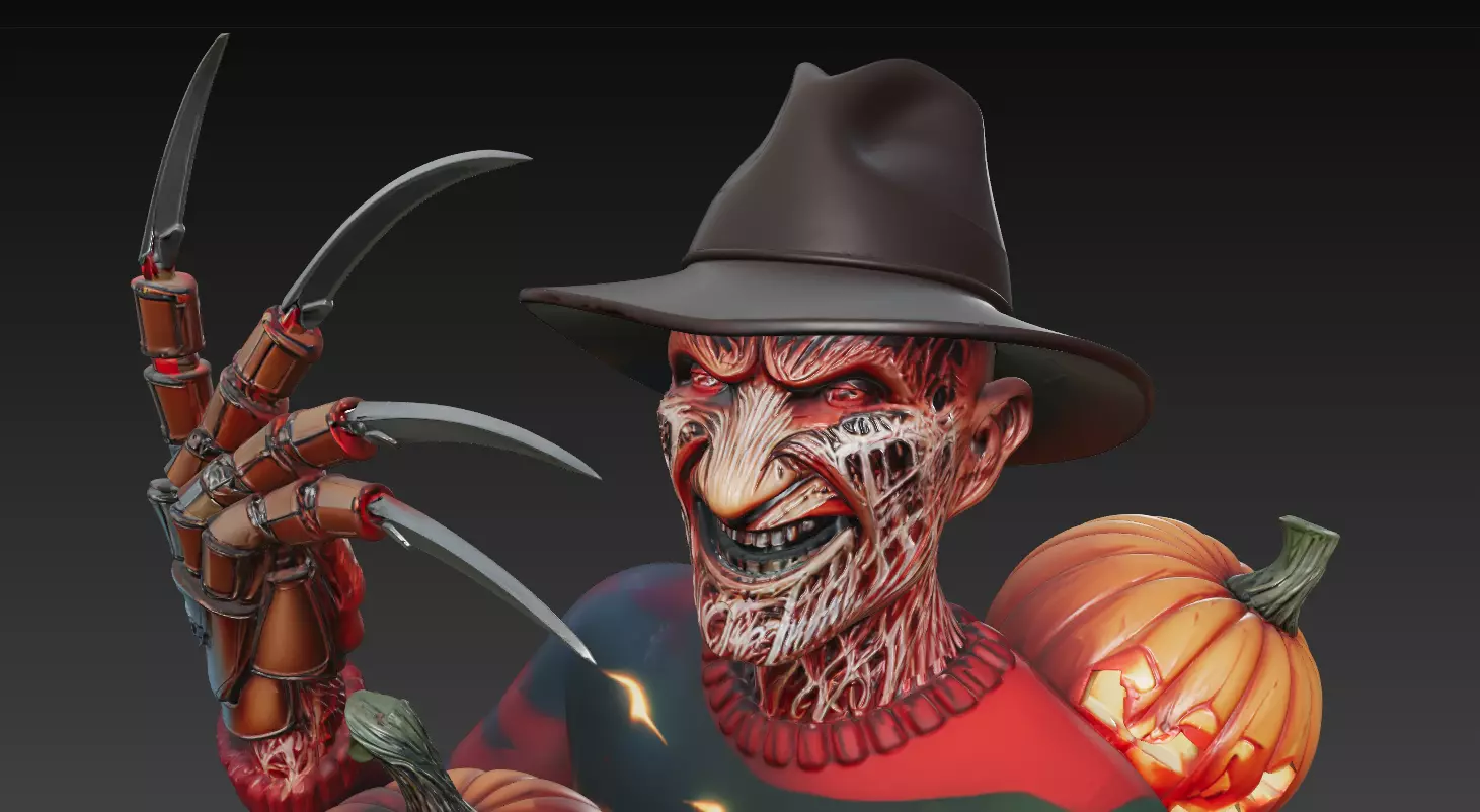 Stylized Nightmare Slayer - Halloween 3D Model 3D print model_7