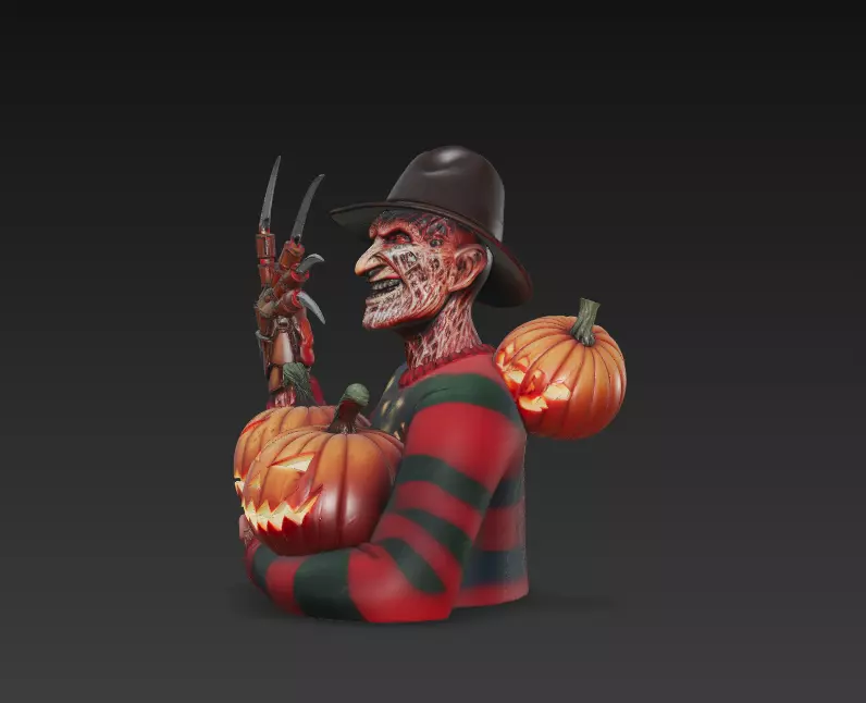 Stylized Nightmare Slayer - Halloween 3D Model 3D print model_1