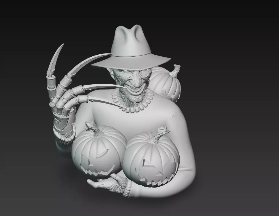 Stylized Nightmare Slayer - Halloween 3D Model 3D print model_8