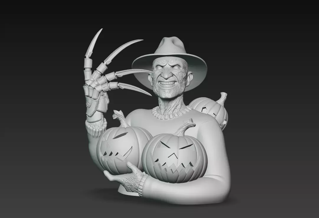 Stylized Nightmare Slayer - Halloween 3D Model 3D print model_9