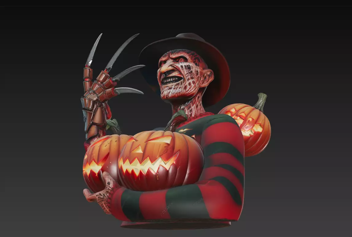 Stylized Nightmare Slayer - Halloween 3D Model 3D print model_4