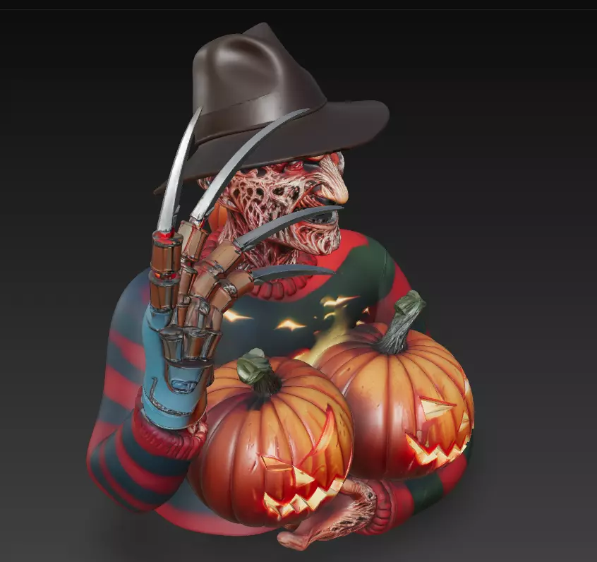 Stylized Nightmare Slayer - Halloween 3D Model 3D print model_5