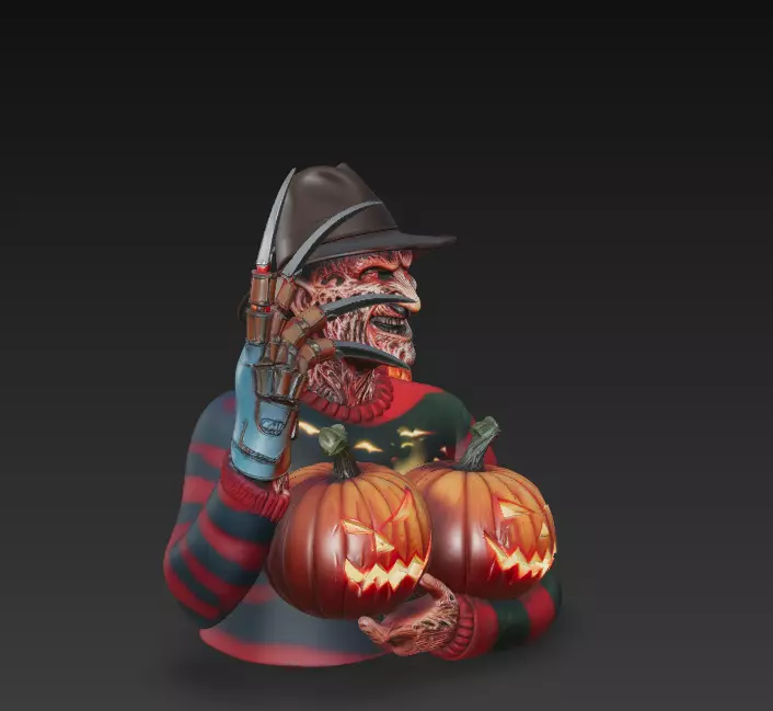 Stylized Nightmare Slayer - Halloween 3D Model 3D print model_2