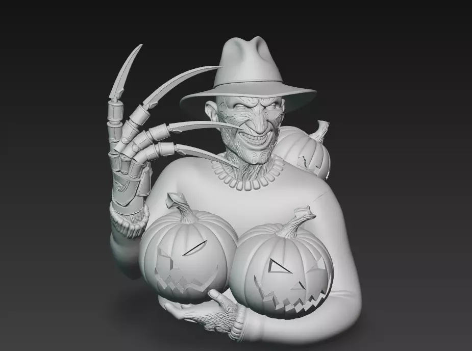 Stylized Nightmare Slayer - Halloween 3D Model 3D print model_11